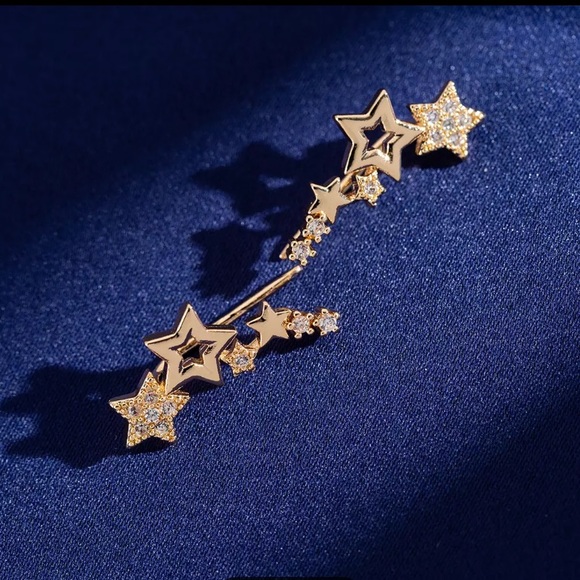 ⚜️[𝟯𝟬%𝗢𝗙𝗙|𝗯𝘂𝗻𝗱𝗹𝗲𝘀 𝟯+]⚜️CZ 18K Constellation Climber Earrings NEW - Picture 6 of 10
